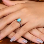 انگشتر فیروزه عجمی زنانه کد 35143