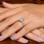 انگشتر فیروزه عجمی زنانه کد 35148