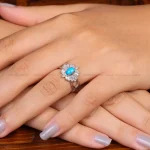 انگشتر فیروزه عجمی زنانه کد 35152