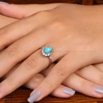 انگشتر فیروزه عجمی زنانه کد 35157