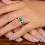 انگشتر فیروزه شجری زنانه کد 35162