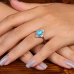 انگشتر فیروزه شجری زنانه کد 35165