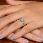 انگشتر فیروزه عجمی زنانه کد 35166