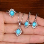 نیم ست فیروزه زنانه کد 35183