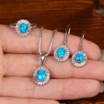 نیم ست فیروزه زنانه کد 35184