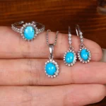 نیم ست فیروزه زنانه کد 35187