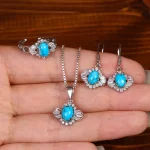 نیم ست فیروزه زنانه کد 35188