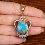 گردنبند فیروزه زنانه کد 35225