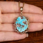 گردنبند فیروزه زنانه کد 35233