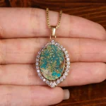 گردنبند فیروزه زنانه کد 35234