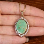 گردنبند فیروزه زنانه کد 35239