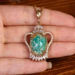 گردنبند فیروزه زنانه کد 35247