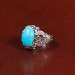 انگشتر فیروزه عجمی مردانه کد 34894