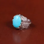 انگشتر فیروزه عجمی مردانه کد 34897