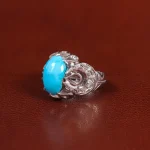انگشتر فیروزه عجمی مردانه کد 34905