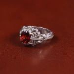 انگشتر گارنت مردانه کد 34930