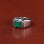 انگشتر زمرد مردانه کد 35047