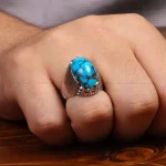 انگشتر فیروزه شجری مردانه کد34901