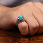 انگشتر فیروزه شجری مردانه کد34903