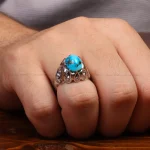 انگشتر فیروزه شجری مردانه کد34909