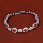 دستبند یاقوت سرخ زنانه کد 35287