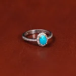 انگشتر فیروزه عجمی زنانه کد 35342