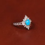 انگشتر فیروزه عجمی زنانه کد 35354
