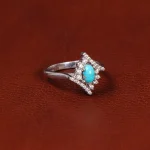 انگشتر فیروزه عجمی زنانه کد 35368