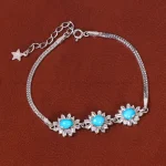 دستبند فیروزه زنانه کد 35381