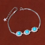 دستبند فیروزه زنانه کد 35382