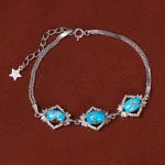 دستبند فیروزه زنانه کد 35393