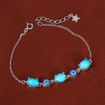 دستبند فیروزه زنانه کد 35397