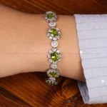 دستبند زبرجد زنانه کد 35282