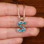 گردنبند فیروزه کوب زنانه کد 35309