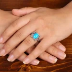 انگشتر فیروزه عجمی زنانه کد 35314