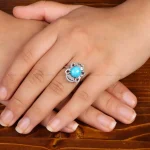 انگشتر فیروزه عجمی زنانه کد 35315