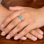انگشتر فیروزه عجمی زنانه کد 35319