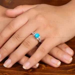 انگشتر فیروزه عجمی زنانه کد 35319