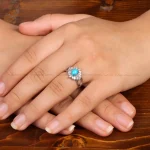 انگشتر فیروزه عجمی زنانه کد 35320