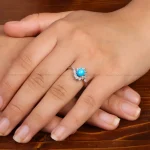 انگشتر فیروزه عجمی زنانه کد 35321