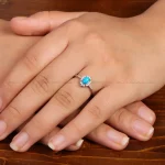 انگشتر فیروزه عجمی زنانه کد 35323