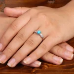 انگشتر فیروزه عجمی زنانه کد 35332