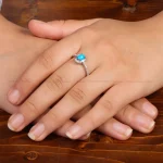 انگشتر فیروزه عجمی زنانه کد 35333
