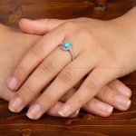 انگشتر فیروزه عجمی زنانه کد 35334