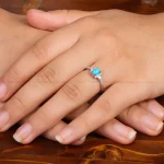 انگشتر فیروزه عجمی زنانه کد 35335