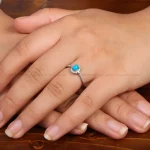 انگشتر فیروزه عجمی زنانه کد 35340