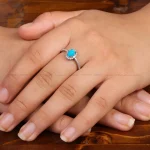 انگشتر فیروزه عجمی زنانه کد 35342