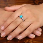 انگشتر فیروزه عجمی زنانه کد 35344