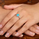 انگشتر فیروزه عجمی زنانه کد 35352
