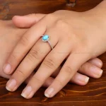 انگشتر فیروزه عجمی زنانه کد 35357